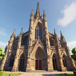 Gothic cathedral in Roblox