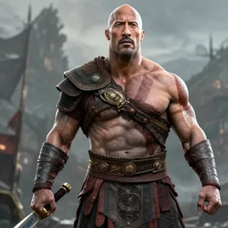 dwayne johnson as god of war