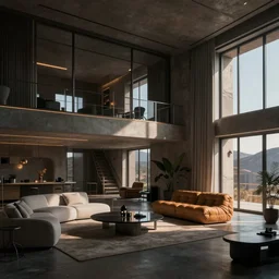 a futuristic apartment interior, by Craig Mullins, octane rendering, moody lighting, in the style of blade runner