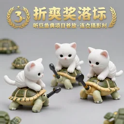 white soldier kittens riding turtles going into battle, cute, award winning photo, 3 3 mm
