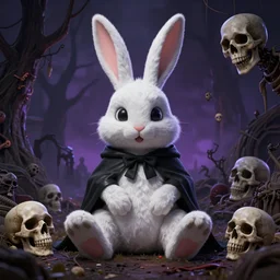 the easter bunny, cosmic horror, skulls, horror spooky