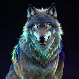 glowwave portrait of wolf in borderlands 3, au naturel, hyper detailed, digital art, trending in artstation, cinematic lighting, studio quality, smooth render, unreal engine 5 rendered, octane rendered, art style by klimt and nixeu and ian sprigger and wlop and krenz cushart.