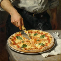 pizza coming out of well to shame mankind, 1 8 9 6 painting by jean - leon gerome, oil on canvas