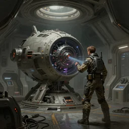 concept art by greg rutkowski, a man preparing to activate the ship's self - destruct sequence, claustrophobic and futuristic, brutalistic environment, scifi, detailed and intricate environment, high technology, highly detailed portrait, digital painting, artstation, concept art, smooth, sharp foccus ilustration, artstation hq.