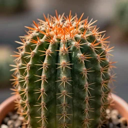 cactus that is orange, photorealistic, 8k