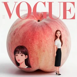 vogue magazine, elle magazine, anime korean natalie portman, on large fruit peach pillows, ilya kuvshinov, greg rutkowski, john singer sargent, anime, trending on artstation, intricate