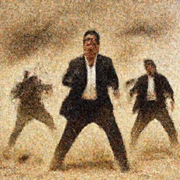 epic sandstorm battle, Action, movie Scarface, in the Movie Godfather, in the Movie American Psycho (2000), by drew struzan