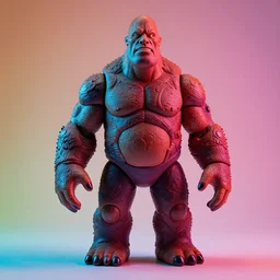 cronenberg flesh monster dwayne johnson, action figure, sofubi, studio lighting, colored gels, colored background, xf iq 4, 1 5 0 mp, 5 0 mm, f 1. 4, iso 2 0 0, 1 / 1 6