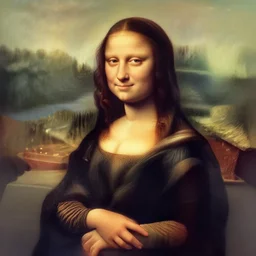 Angela Merkel as the Mona Lisa