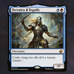terraira as a magic the gathering card, realistic,