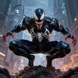 venom devoring spider man