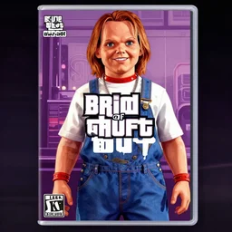 Bride of Chucky GTA V cover, no text
