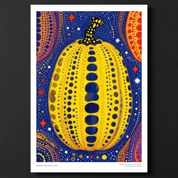 poster inspired by Japanese artist yayoi Kusama