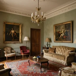 An interior of room, in style of Alexandros Pyromallis