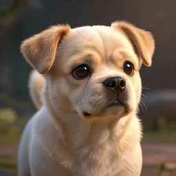super cute dog, hyper realism, cinematic, volumetric lighting, intricate complexity, extremely detailed,