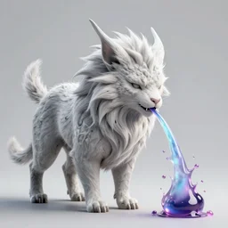 a mythical creature covered in fur and spitting caustic acid, fantasy, elegant, digital painting, artstation, concept art, matte, sharp focus, illustration, art by koyoharu gotouge