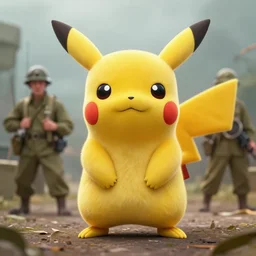 hyperrealistic dslr film still!!!!! pikachu!!!!! in old image of vietnam war, stunning 8 k octane comprehensive 3 d render, inspired by istvan sandorfi & greg rutkowski & unreal engine, perfect symmetry, dim volumetric cinematic lighting, extremely hyper - detailed, extremely lifelike attributes & lifelike texture, intricate, masterpiece, artstation, stunning