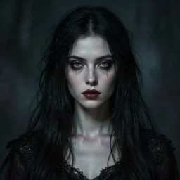 dark fantasy artistic woman portrait style franc von stuck