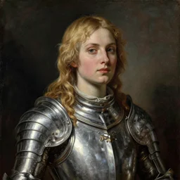 sultry saoirse ronan, looking seductively, blonde hair, wearing silver armour, portrait, oil painting by titian, hard focus, masterpiece,