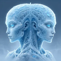 symmetry!! portrait of alien made of ice in the style of horizon zero dawn, machine face, intricate, elegant, highly detailed, digital painting, artstation, concept art, smooth, sharp focus, illustration, art by artgerm and greg rutkowski and alphonse mucha, 8 k