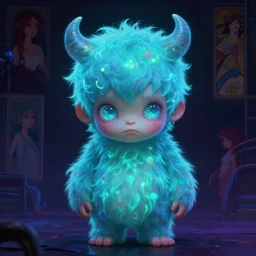 one singular portrait of a cute bioluminescent monster boy, mischievous, highly detailed, digital painting, cinematic, hyper realism, dark retrowave, art by stanley lau and artgerm and magali villeneuve and alphonse mucha, artstation, octane render, cgsociety