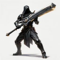 a cloaked figure wielding a massive buster blade, smooth, intricate, elegant, digital painting, artstation, concept art, sharp focus, octane render, illustration, art by josan gonzalez, overwatch character,