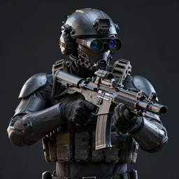 night vision goggles tactical future combat operative forces mechanical digital painting highly detailed render 4 k 8 k hd trending on artstation