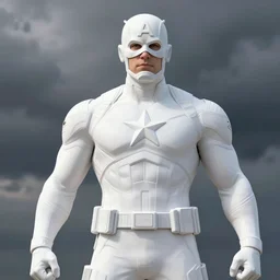 water white as captain america , digital art