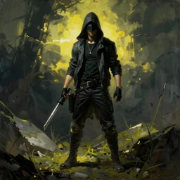 cyberpunk assassin by bouguereau