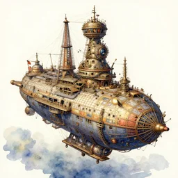 a hiper intricate watercolor of a beatiful steampunk airship station, being built piece by piece, almost done, fibonacci, intricate, highly detailed, digital painting, artstation, concept art, extremely detailed, sharp focus, wide view, smooth, digital illustration, colorfull, by william turner art, by greg rutowski, by carl larson, by edmund dulac