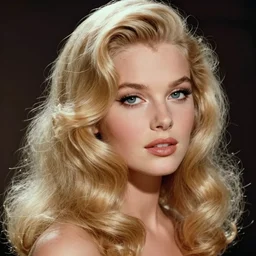 stunning award - winning portrait by herb ritts of a beautiful young feminine blonde woman with delicate features. vintage hollywood glamour. long shiny wavy glam hair. long curly hair. glam makeup. vogue. fashion photography. sharp focus. canon 5 0 mm.