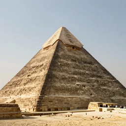 a huge dramatic pyramid with an eye glowing 3 5 mm