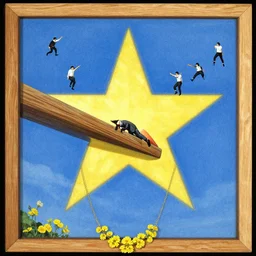 roaming - star hell mugshot of avalanche joseki in the sky, picking off winners, with a wooden beam and helichrysum necklace, artwork by franz von stuck