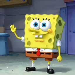 A shot from the spongebob adventure movie starring elon musk