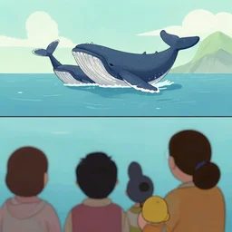 whale watching human documentary cartoon