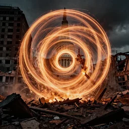 Nuclear war in Washington DC, buildings in ruins. HD worth1000.com photography, award winning photos from the apocalypse, historical archive, Greg Rutkowski artistry works, industrial light and magic, light looping, light glow, National Geographic. Favorites on Deviantart, Trending on Artstation