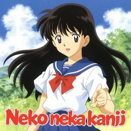 album cover art for neko neko kanji text akihiko yoshida
