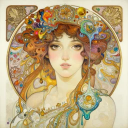 an intricate oil painting of a beautifull woman portrait surounded by hiper detailed inkdrop in water, melting colorfull wax, fluid acrilic art, colorfull, excelent composition, by yoshitaka amano, by greg rutkowski, by alphonse mucha, by jeremyg lipkinng, by rhads, by ross tran, artstation, octane render