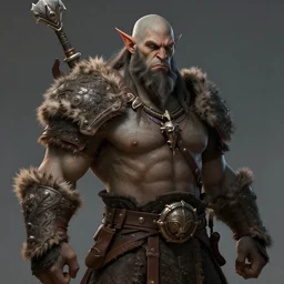 half orc barbarian handsome featured on artstation