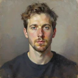 a portrait painting of a man in the style of Jimmy Law, by Jimmy Law