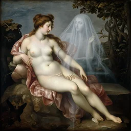 The birth of Venus but it's a ghost, by Joachim Patinir, featured on Artstation