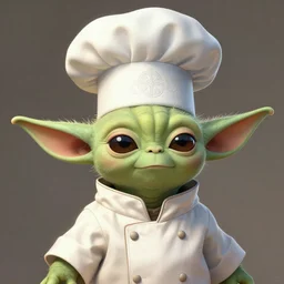 portrait of cute young yoda! chef cook with a chef hat, intricate, elegant, highly detailed, digital painting, artstation, concept art, smooth, sharp focus, illustration, art by artgerm and greg rutkowski and alphonse mucha, 8 k
