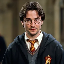 film still of young Keanu Reeves as Harry Potter with glasses in Harry Potter