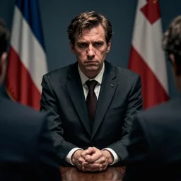 movie still french and russian and italian film detective drama thriller man under interrogation cinematic lighting and colorcorrection, photorealistic, hyperrealistic
