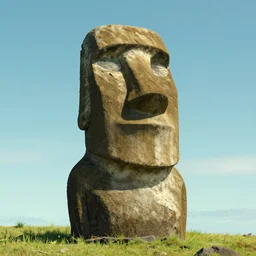 giga Chad Easter island head