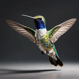 realistic!!!! cybernetic!!!!!!!!!!!! Featherless hummingbird, studio lighting, dark background