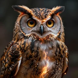 portrait ultra dimensional owl entity, overwhelming psychosis of self realization and burning awakening, ultra high definition, unreal engine 5, hyperrealism, masterpiece composition, by barclay shaw 8 k photorealistic
