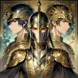 symmetry!!!!!! beautiful anime soldier close portrait, sci - fi, aquatic, wearing ornate helmet, ultra detailed, elegant, intricate, anime, dynamic lighting, digital art, digital painting, artstation, wlop, sharp focus, illustration, art by artgerm and greg rutkowski and alphonse mucha, 8 k