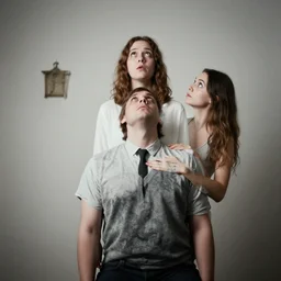 man with woman in weird dream