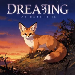 album cover art for dreaming fennec at nightfall by akihiko yoshida